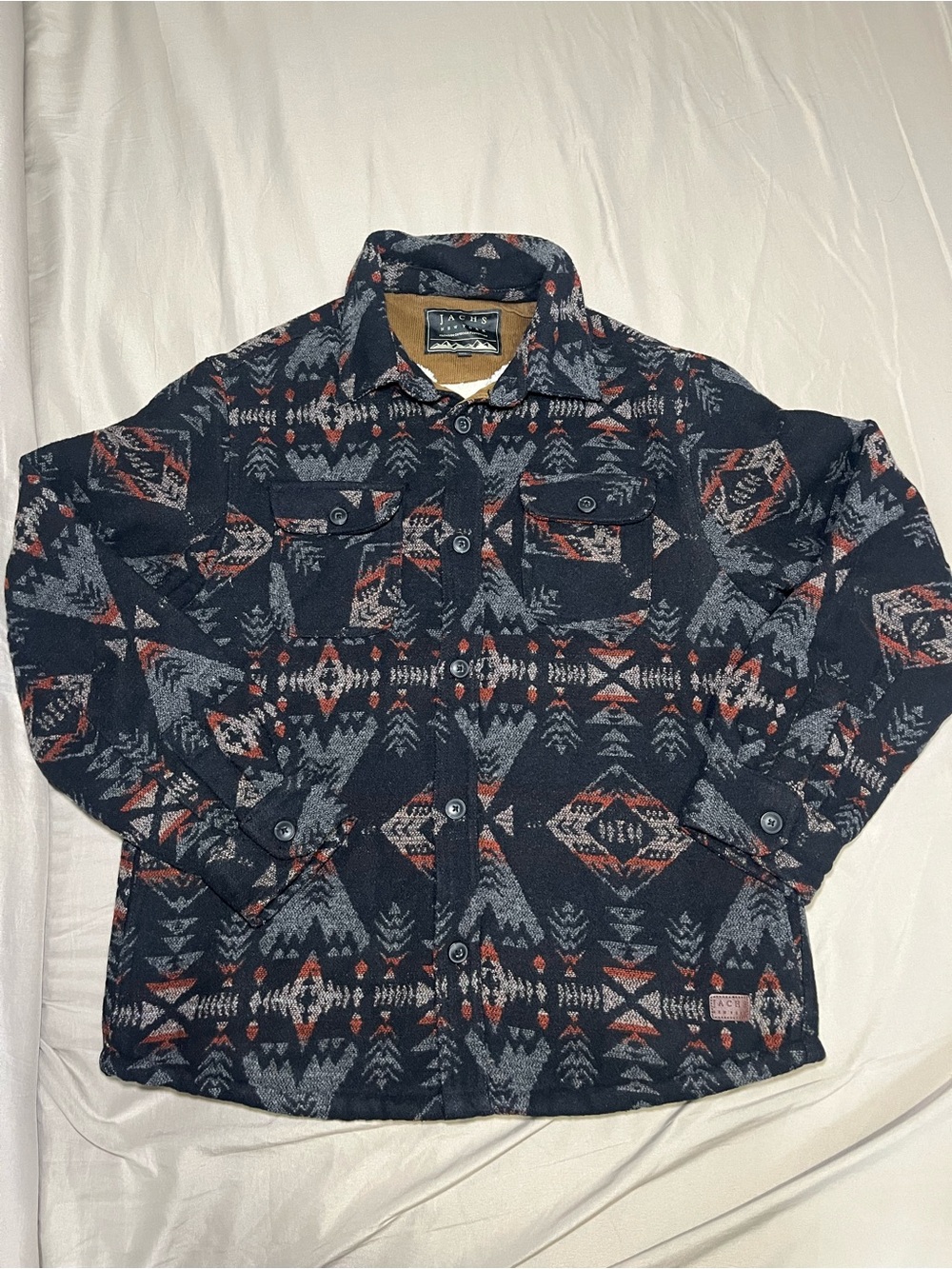 Jachs Sherpa Lined Wool Blend Shirt Jacket size M
